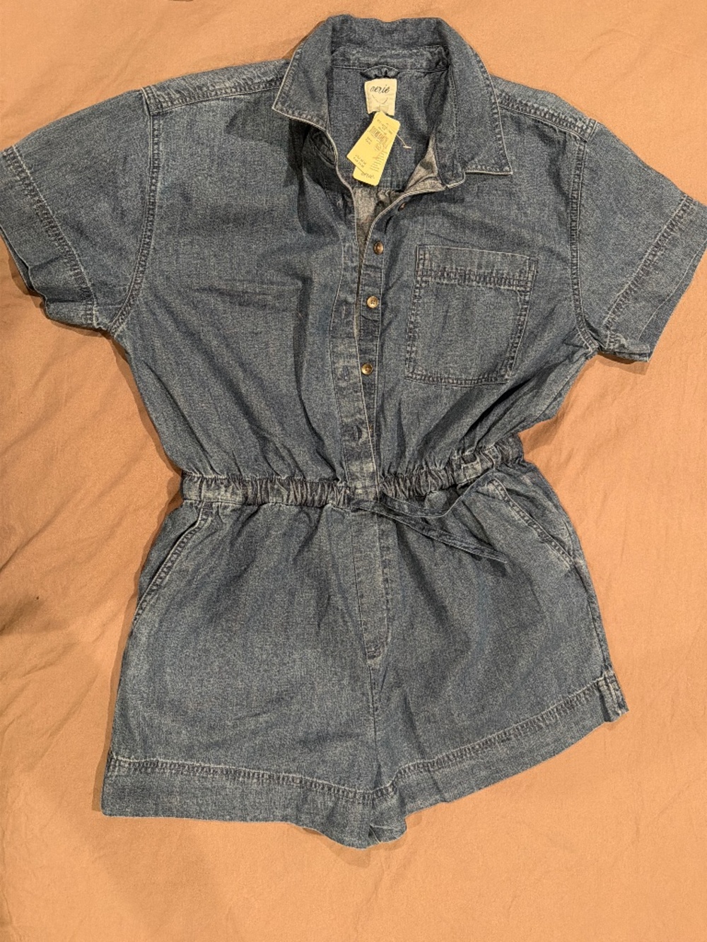 NWT Aerie Chorewear Romper Rocky Blue Size Medium